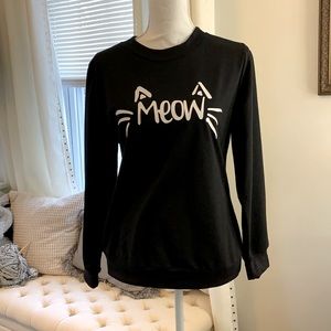 Meow light sweatshirt in black and white